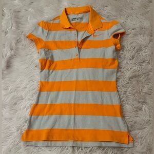 Nike dryfit striped golf polo